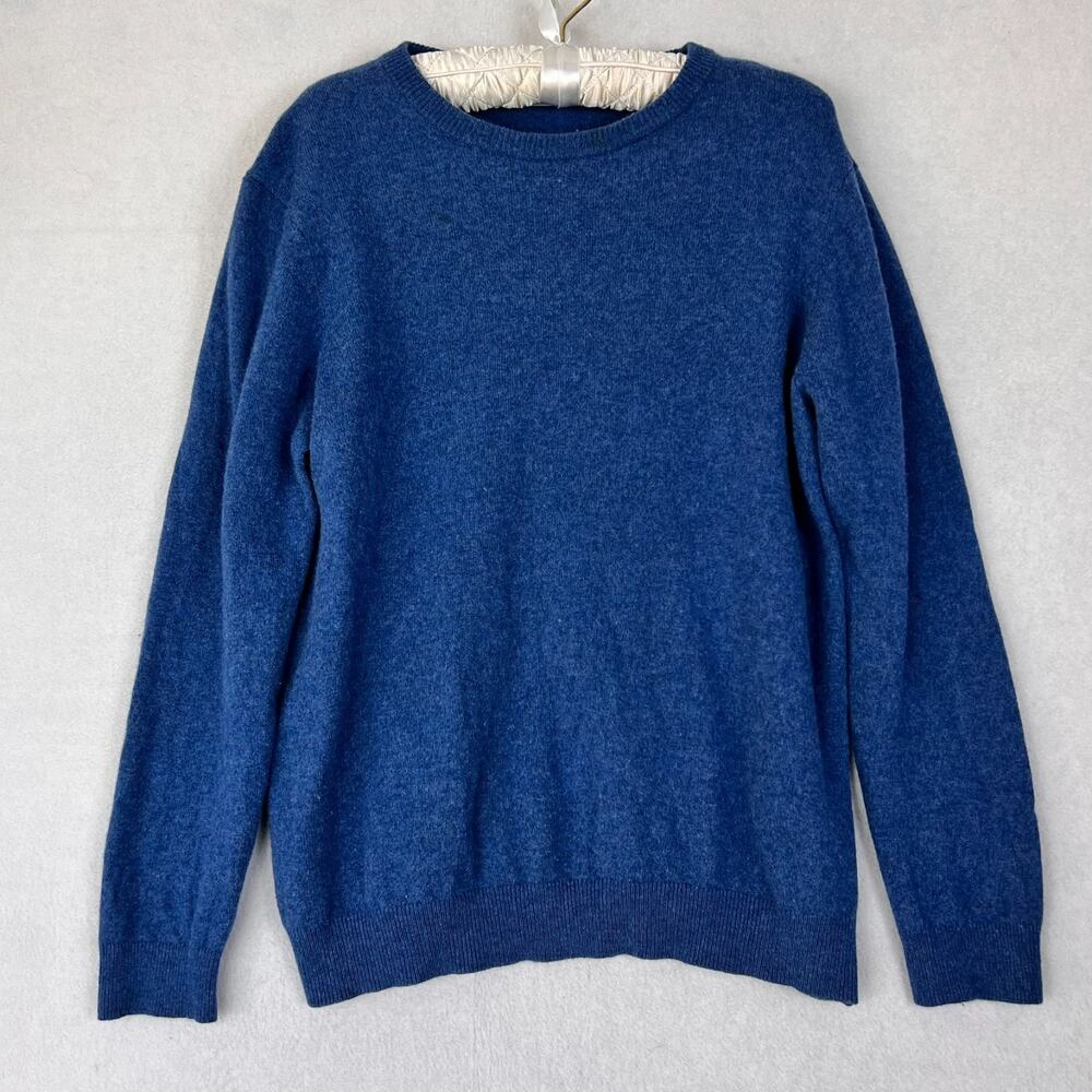 Woolovers Wool Cashmere Blend Sweater Women's Size XL in Blue